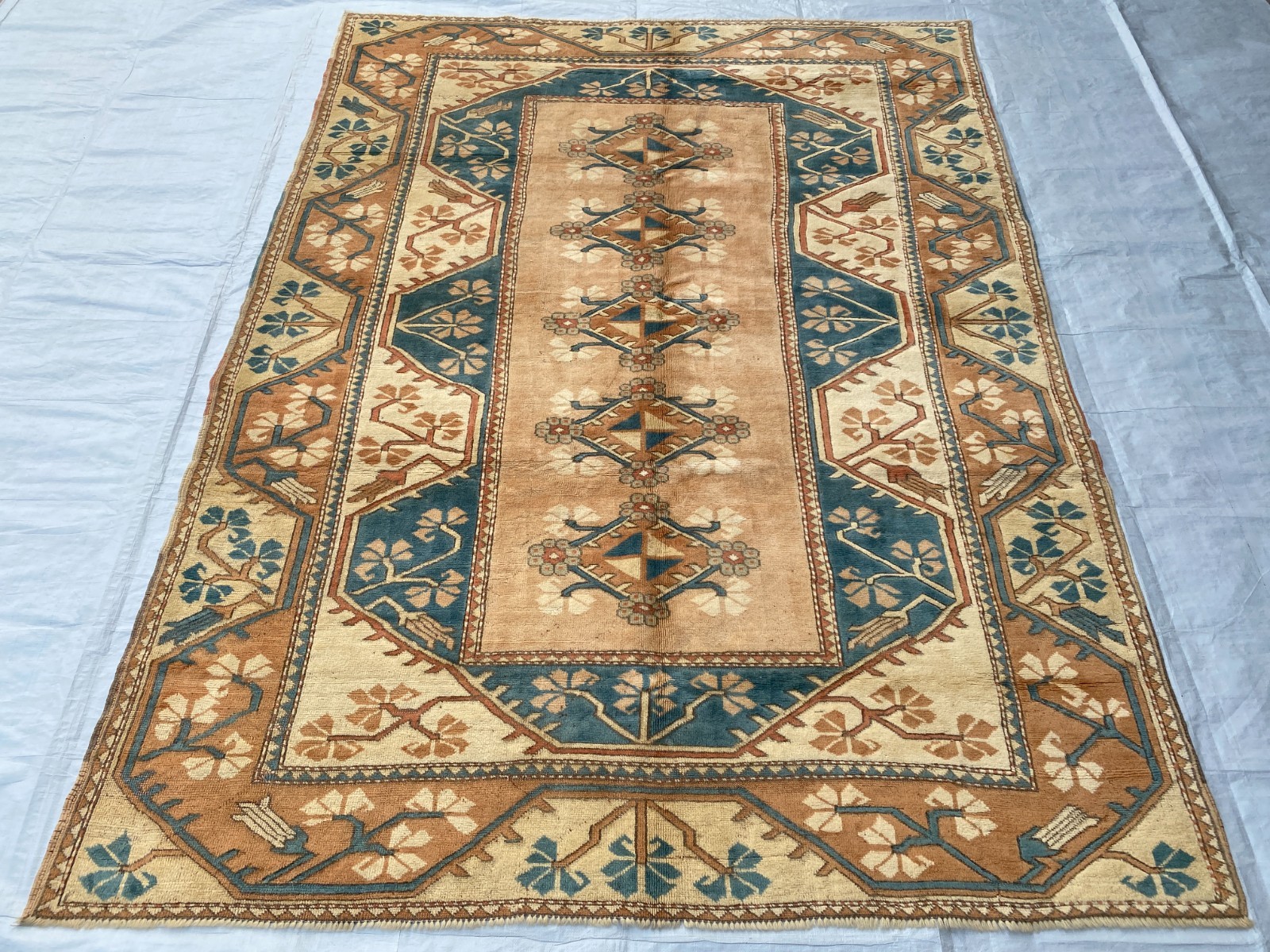 7x9 ft Oriental Large Afghan Traditional Turkish Antique Oriental Turkmen Carpet gallery