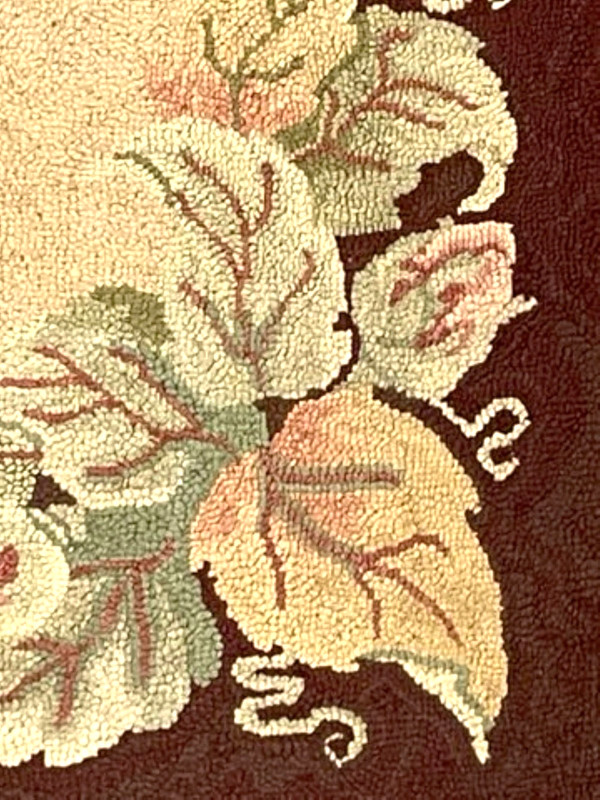 Old 1950s Hooked Rug Signed, Dated gallery