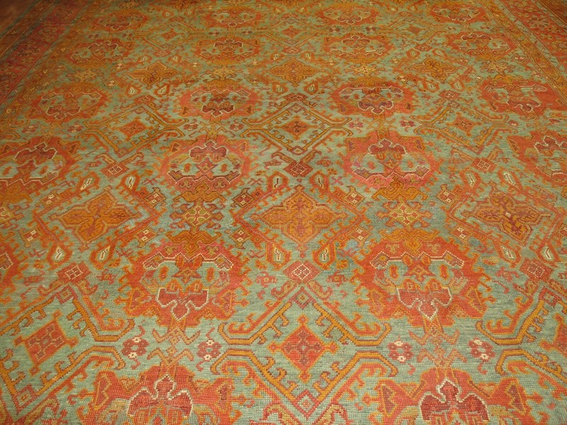 Antique Decorative Turkish Oushak Ushak Rug Palace Size 15'5''x23' gallery