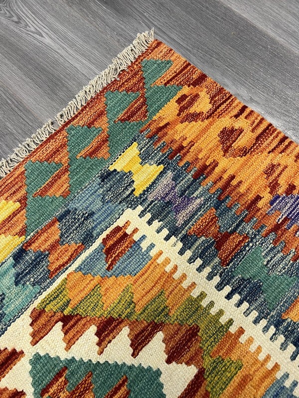 Vintage Kilim Traditional Hand Made Oriental Wool Kilim 5ftx3.2ft 152cmx102cm gallery