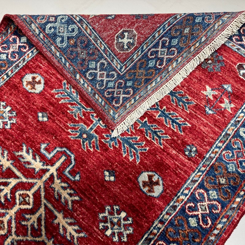 Handmade (2'9" x 11'8") Red Afghan Tribal Wool Runner Rug for Hallway gallery