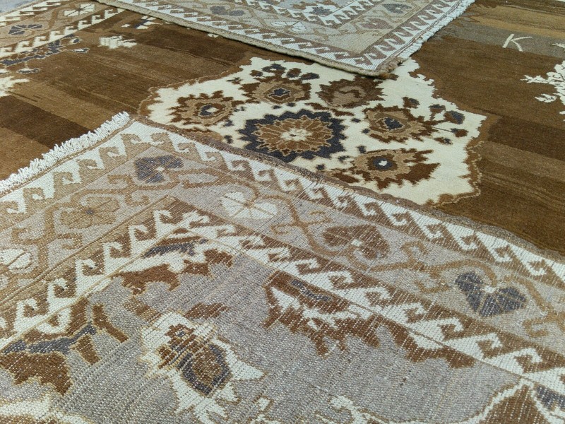 Vintage 1950-1960's Wool Pile Ushak Rug 6' x 9' gallery