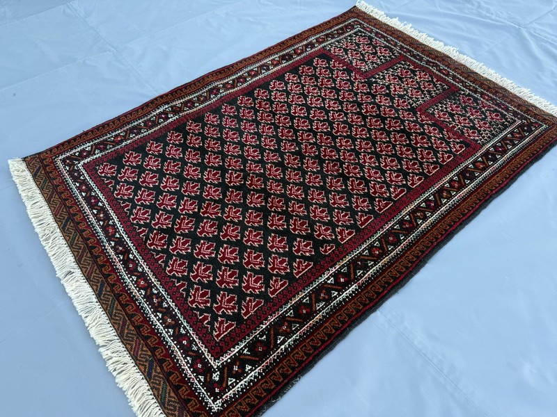 Fine Hand Knotted Afghan Prayer Rug 3x5 ft Antique Persian Style Tribal Carpet gallery