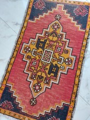 antique oushak rug, Handmade Natural Wool Rug 1’80×3’20 Ft Home Decor Carpet Rug