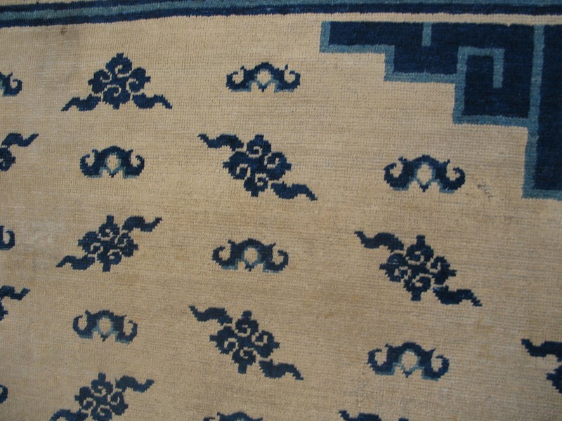 8X10 Antique Chinese Mongolian Design Wool Area Rug 1860 gallery