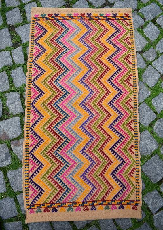 Vintage Turkish Rug 1'9'' x 3'6'' ft Anatolian Nomadic Cicim Rug Home Decor Rug gallery