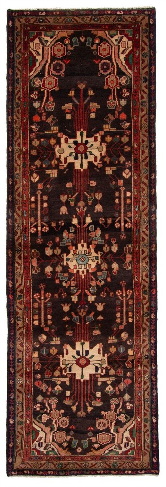 3'3" x 10'4" Vintage Hand-knotted Runner Rug Traditional Oriental Wool Carpet