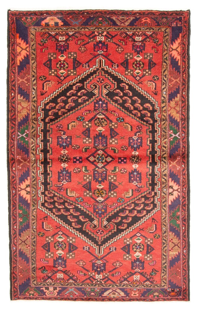 Traditional Vintage Hand-Knotted Carpet 4'2" x 6'11" Wool Area Rug