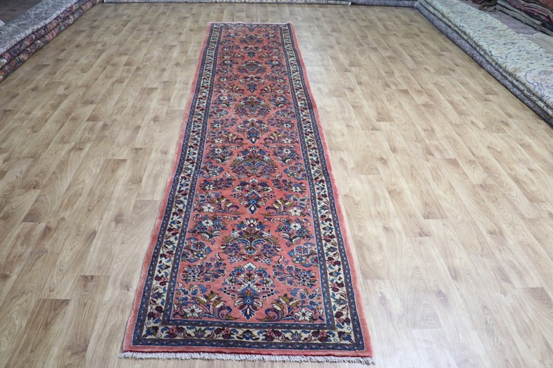 FINE HANDMADE ORIENTAL WOOL RUUNER EXCELLENT CONDITION 400 X 90 CM gallery