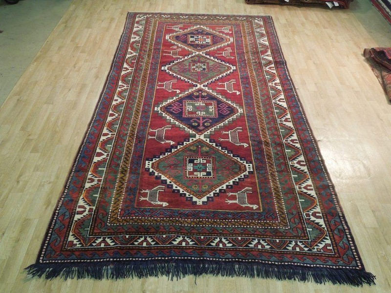 Caucasian Runner Antique Dagestan Village Weavers Hand Woven 6' x 10' B-72671 gallery