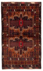 Vintage 3’7″ x 6’2″ Traditional Hand Knotted Vegetable Dye Wool Area Rug