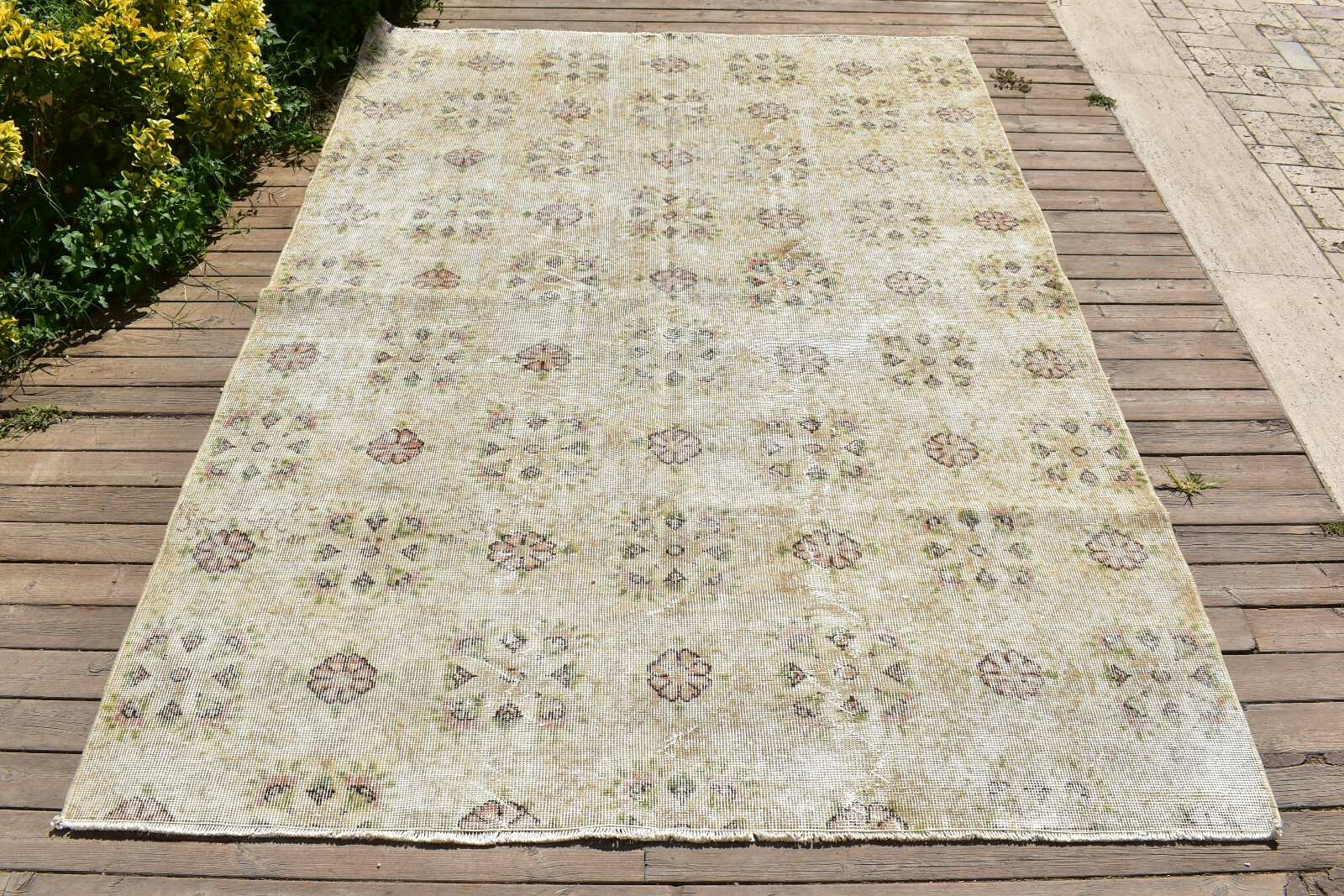 Turkish Rug 68''x99'' Hand Knotted 5x8 Vintage Muted Color Carpet 174x252cm gallery