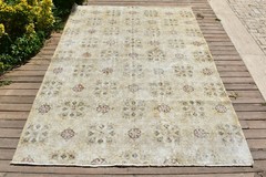 Turkish Rug 68”x99” Hand Knotted 5×8 Vintage Muted Color Carpet 174x252cm