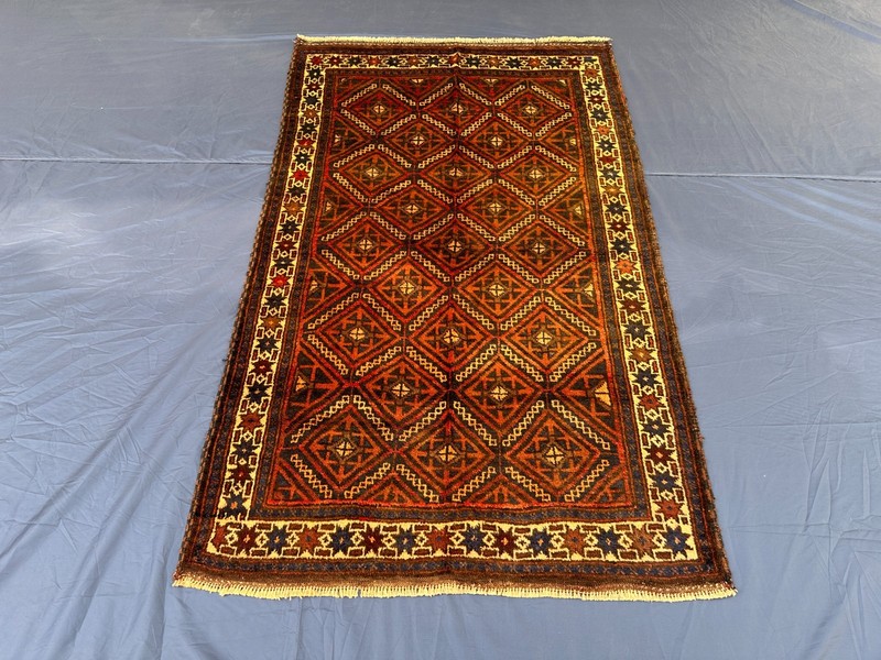 130 x 210 cm Beautiful Natural Vegetable Dye Jamshir Nomad Tribal Belouch Carpet gallery