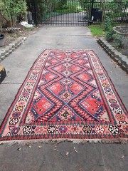 Antique Caucasian Shirvan kilim carpet