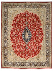 9X12 ft One-of-a-Kind Red Oriental Rug Classic Floral Style Bedroom Decor Carpet