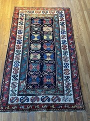 ANTIQUE C. 1900 CAUCASIAN SHIRVAN HANDMADE TRIBAL MUSEUM GRADE RUG 4’1×7