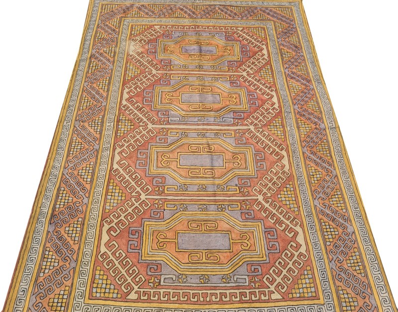 Hand Embroidered Needlework Vintage Kashmiri Textile Wall Hanging 6 x 4 Ft gallery