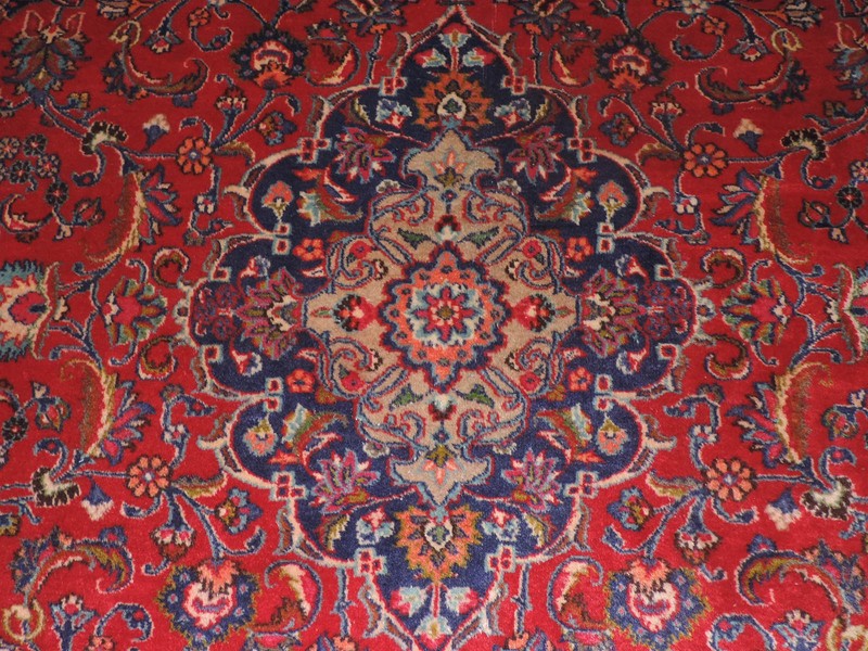 10x13ft. Vintage Sarouk Medallion Wool Room Size Rug gallery