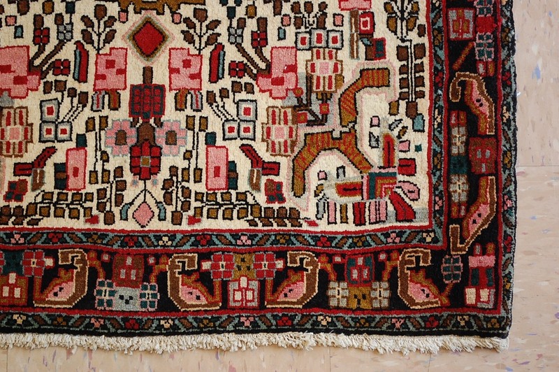 NATURAL WOOL Old Oriental Rugs,Hand Woven,knotted size Approximately 2'5" x 3'4" gallery