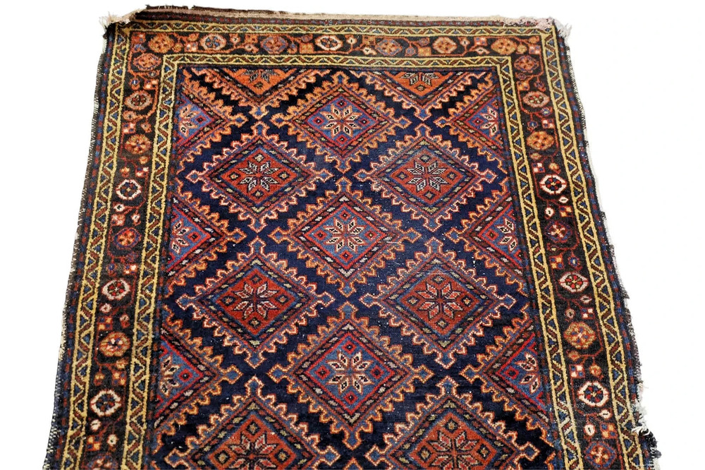 Antique Kurdish Village Rug, c.1920 | 4x6