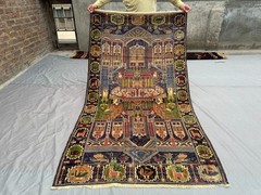 3’11×6’11 ft Pictorial Art Rug Afghan Hand Knotted Baluchi Antique Rare Area Rug