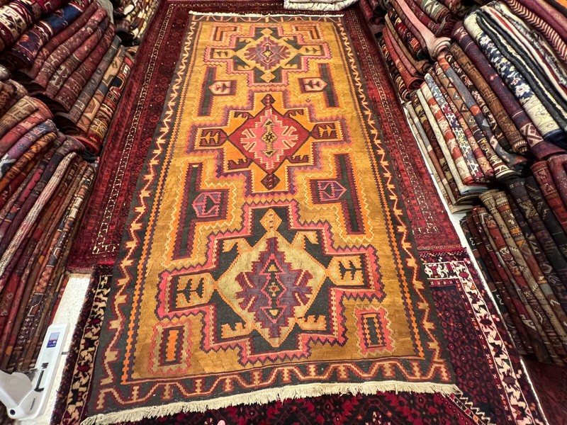 5 X 10 FT COLLECTORS’ ITEM Antique Kazak Natural Vegetable Dye Fine Quality Rug gallery