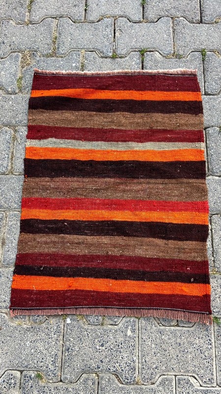 Small Multicolor Kilim, 1.8x2.4 ft Small Rug, New Home Gift Door Mat, Area Kelim gallery