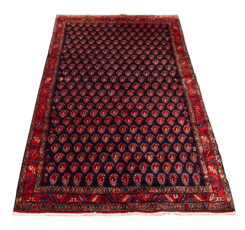 Vintage Traditional Hand-Knotted Area Rug 4'10" x 9'3" Oriental Wool Carpet gallery