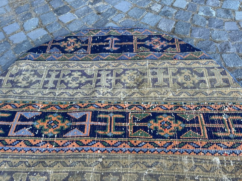 Handmade Wool Rug, Bohemian Area Rug, Turkish Vintage Rug, Home Rug 4,5 x 4,4 ft gallery