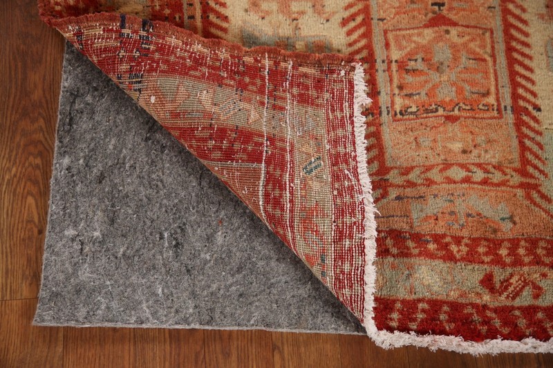 Vintage Traditional Runner Rug 4x10 Hand-knotted Wool Geometric for Hallway gallery