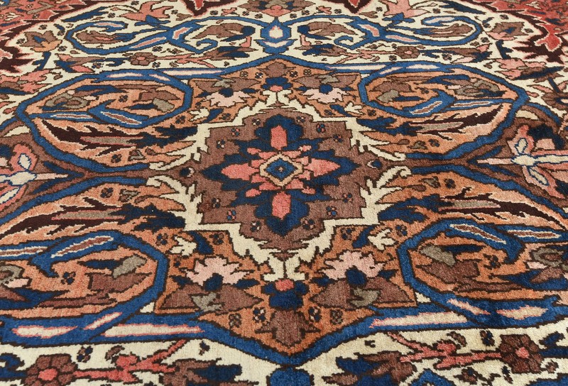 Semi-Antique Floral Handmade Wool Oriental Dining Room Carpet Rug 9'10X12'6 ft gallery
