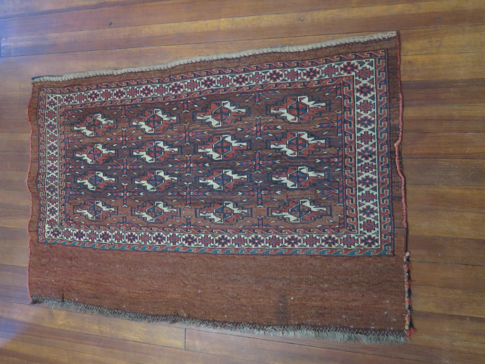 Yomud Turkmen storage bag face chuval, circa 1920, fine condition, 41" x 31" gallery