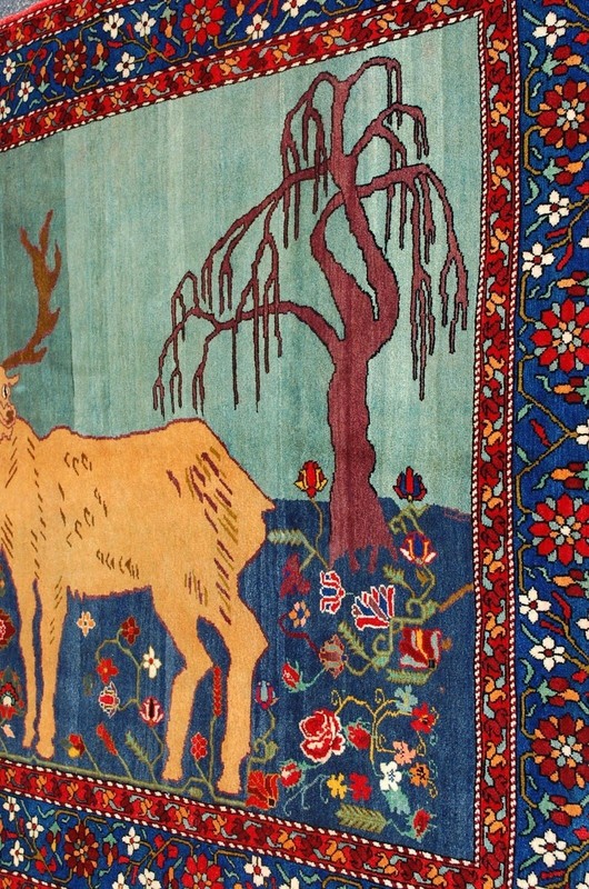 CIRCA 1920s ANTIQUE FINE CAUCASIAN GHARABAGH_KARABAKH RUG 4.10x7.8 HIGH KPSI gallery