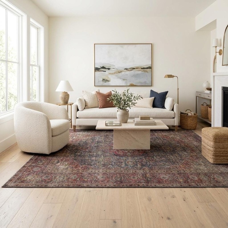 6'8" x 10'0" Cressida East Vintage Hand-Knotted Wool Area Rug gallery