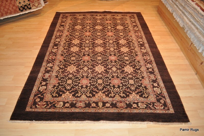 _HAND_MADE_FINE_RUG_BROWN_COLOR_5' x 7' Top Quality 100% vegetable dye natural gallery