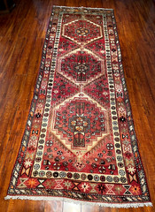 Exquisite 1950’s Antique Vintage Hand-Knotted Oriental Rug 3×9 ft