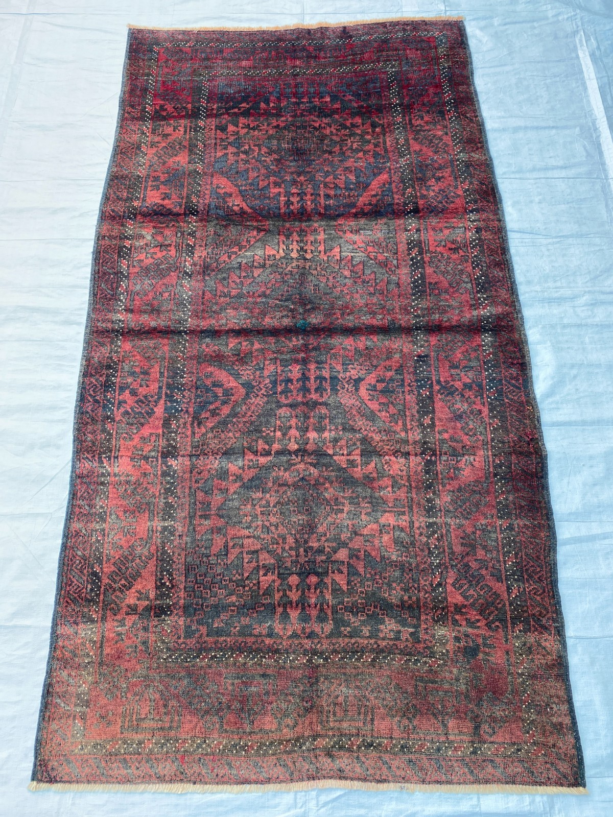 5x9 ft Traditional Hand Knotted Turkmen Geometric Tribal Antique Baluchi Carpet gallery