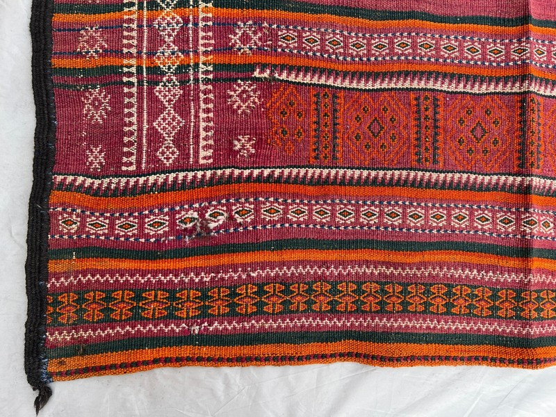 COLLECTORS ITEM 8.5X 3.8 ft Antique Maldari Belouch Nomad Full Embroidery Sistan gallery