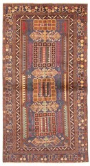 Vintage Hand-Knotted Area Rug 3’3″ x 6’2″ Traditional Oriental Wool Carpet