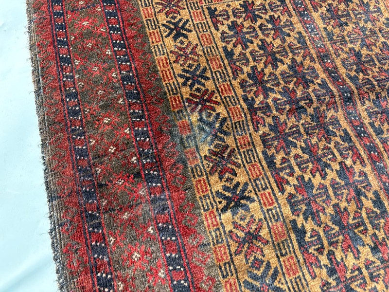 3x5 Tan Antique Baluchi Afghan Kilim Rug Handwoven Wool Tribal Nursery Nomadic gallery