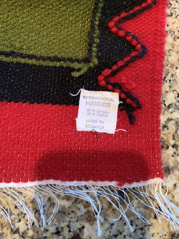 Hand Woven Southwestern Aztec Design Rug Tapestry Artisan Made Wall Hanging Boho gallery