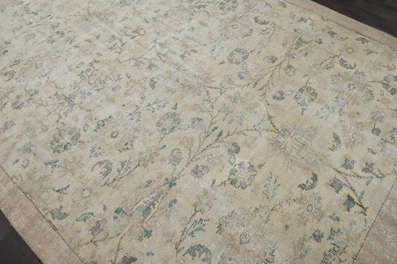 Oushak 7x10,Turkish Rug,vintage,anatolian,BEIGE,kilim,Bohemian,handmade,wool gallery
