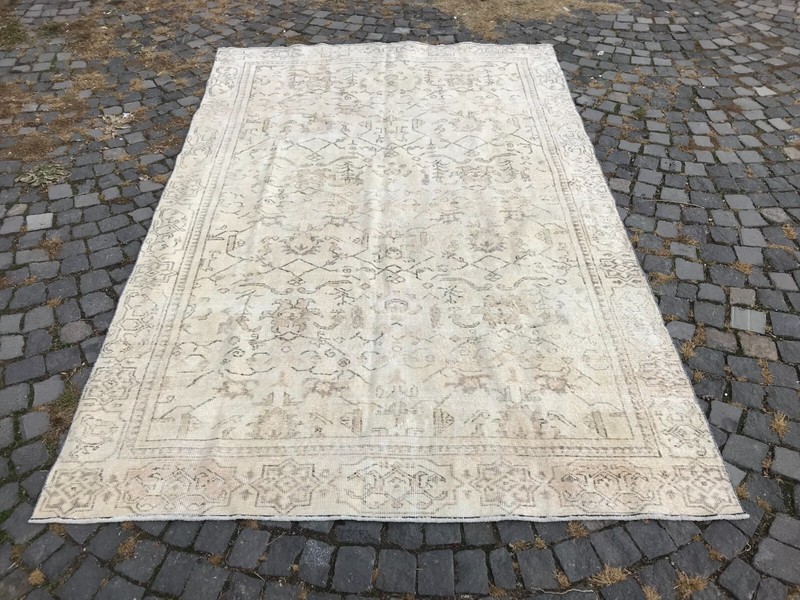 Home Decor, Turkish Vintage Rug, Handmade Wool Rug, Bohemian Large Rug, 6x10 ft gallery