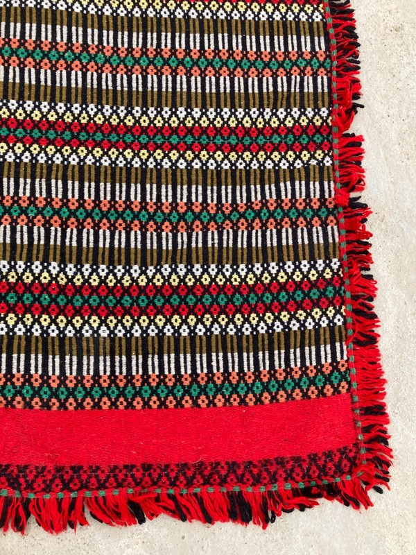 Vintage Handmade Traditional Beautiful Turkish Kilim Floor Rug Carpet 208x151 cm gallery