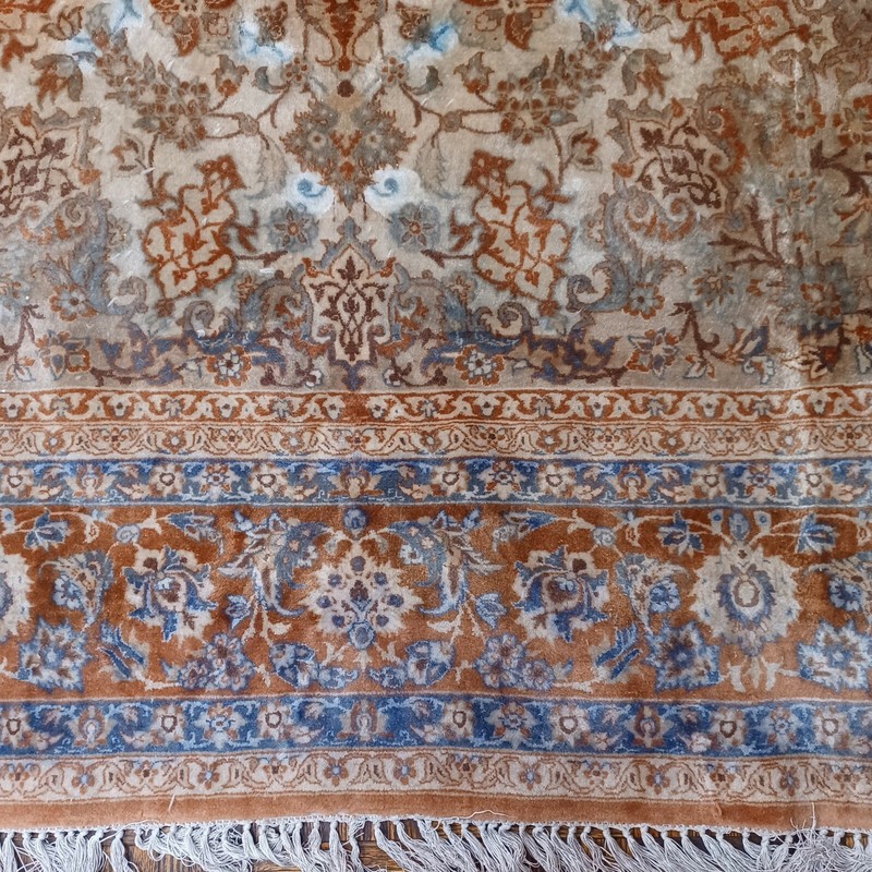 Middle Eastern Oriental Is-phahan silk and kork wool 4'10" x 7'3" c. 1950 gallery