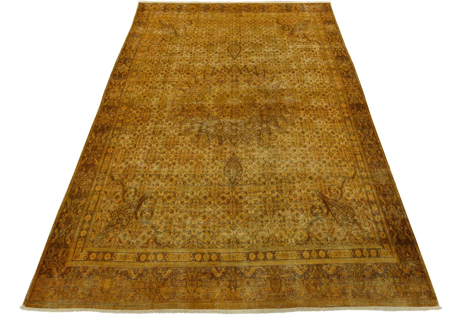 Vintage Mood Rug 7’8” x 10’4” Orange Wool Overdyed Hand-Knotted Oriental Carpet gallery