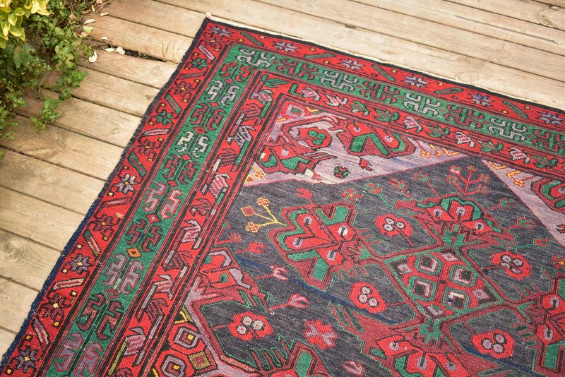 Caucasian 4x10 Rug 56''x126'' Handwoven ANTIQUE Vintage Sumak Kilim 145x323cm gallery