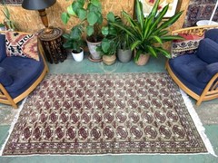 Vintage Turkish Rug 225×131 cm shabby carpet Central Anatolian Medium