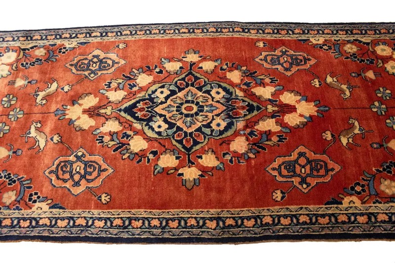 3'9 X 10'6 Vintage Oriental Runner Rug Tribal Floral Design Carpet 4X10 ft gallery